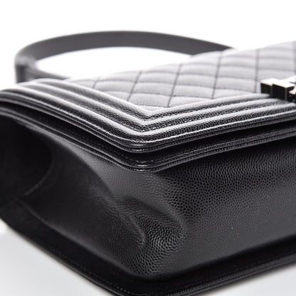 Chanel Caviar Quilted Medium Boy Flap Black 9 of 12