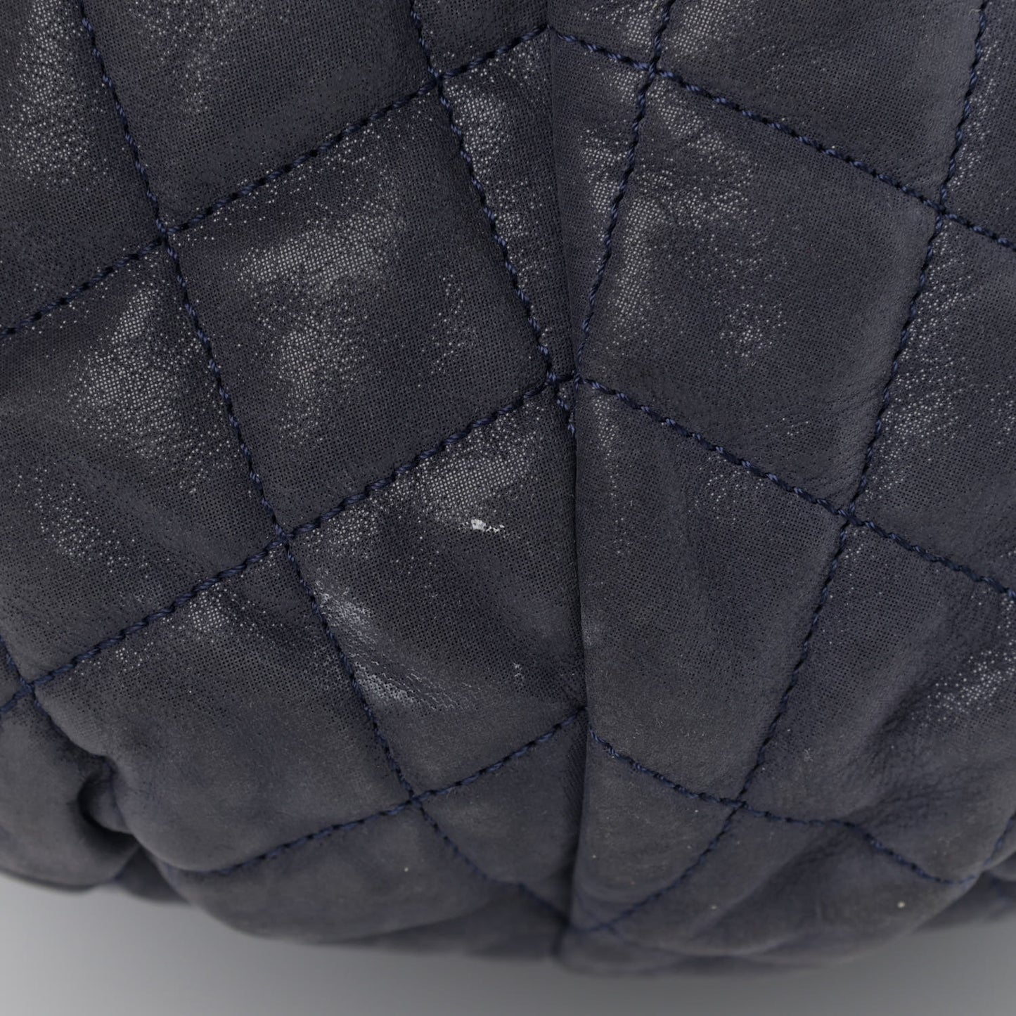 Iridescent Calfskin Small In The Mix Tote Navy