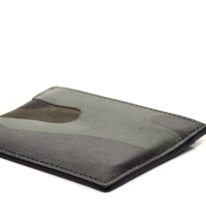 Valentino Garavani Nappa Canvas Camouflage Card Holder Green 7 of 8