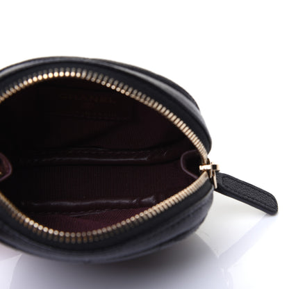 Chanel Caviar Quilted Zip Around Classic Coin Purse Black 5 of 12