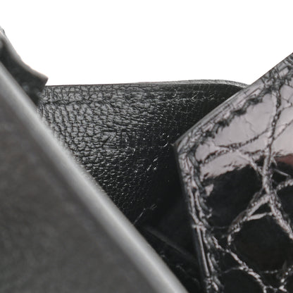 Hermes Togo Shiny Niloticus Crocodile Birkin Touch 30 Black 7 of 11