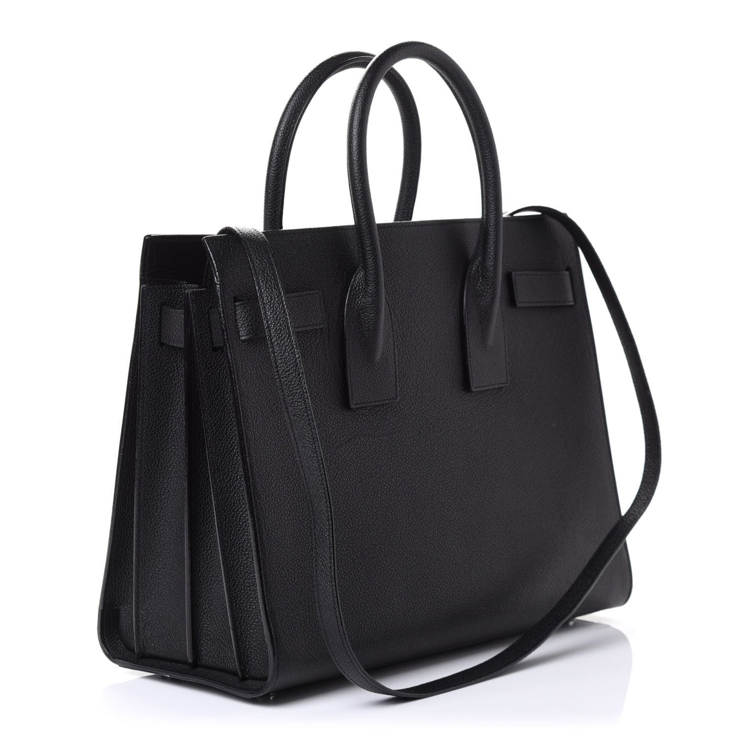 Grained Calfskin Small Sac De Jour Black