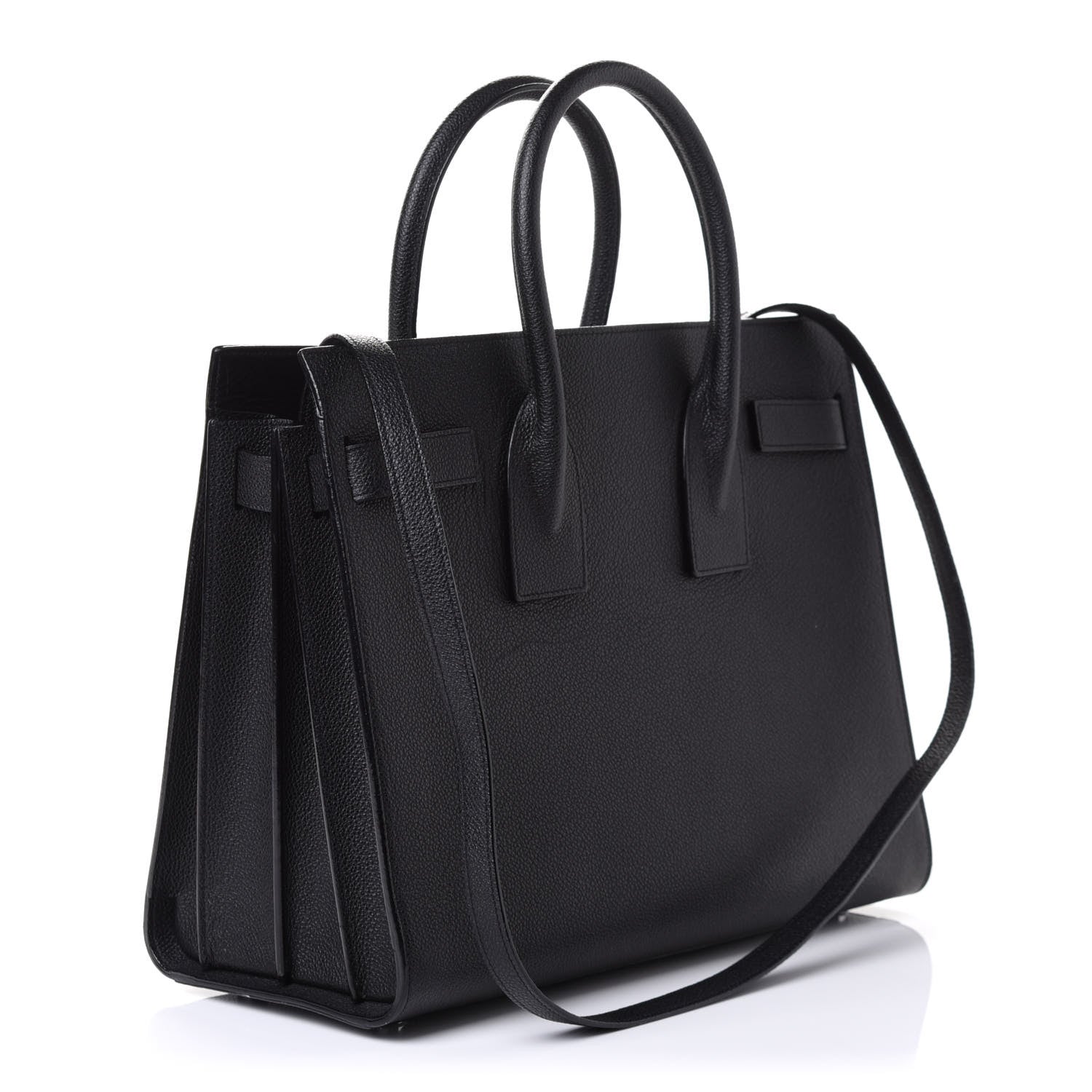 Saint Laurent Grained Calfskin Small Sac De Jour Black 4 of 9