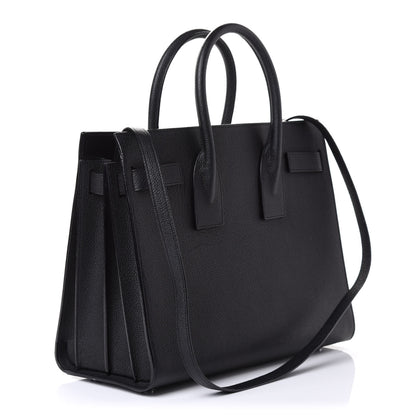 Saint Laurent Grained Calfskin Small Sac De Jour Black 4 of 9