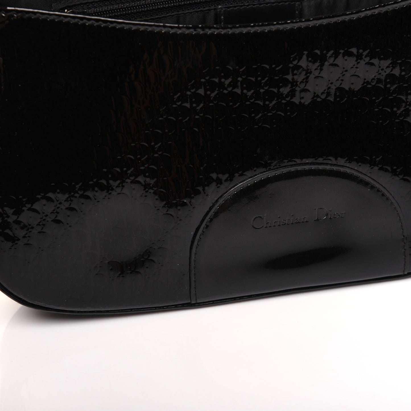 Patent Trotter Maris Pearl Shoulder Bag Black