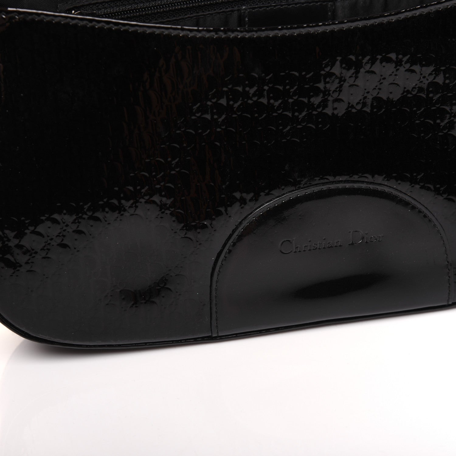 Christian Dior Patent Trotter Maris Pearl Shoulder Bag Black 15 of 26