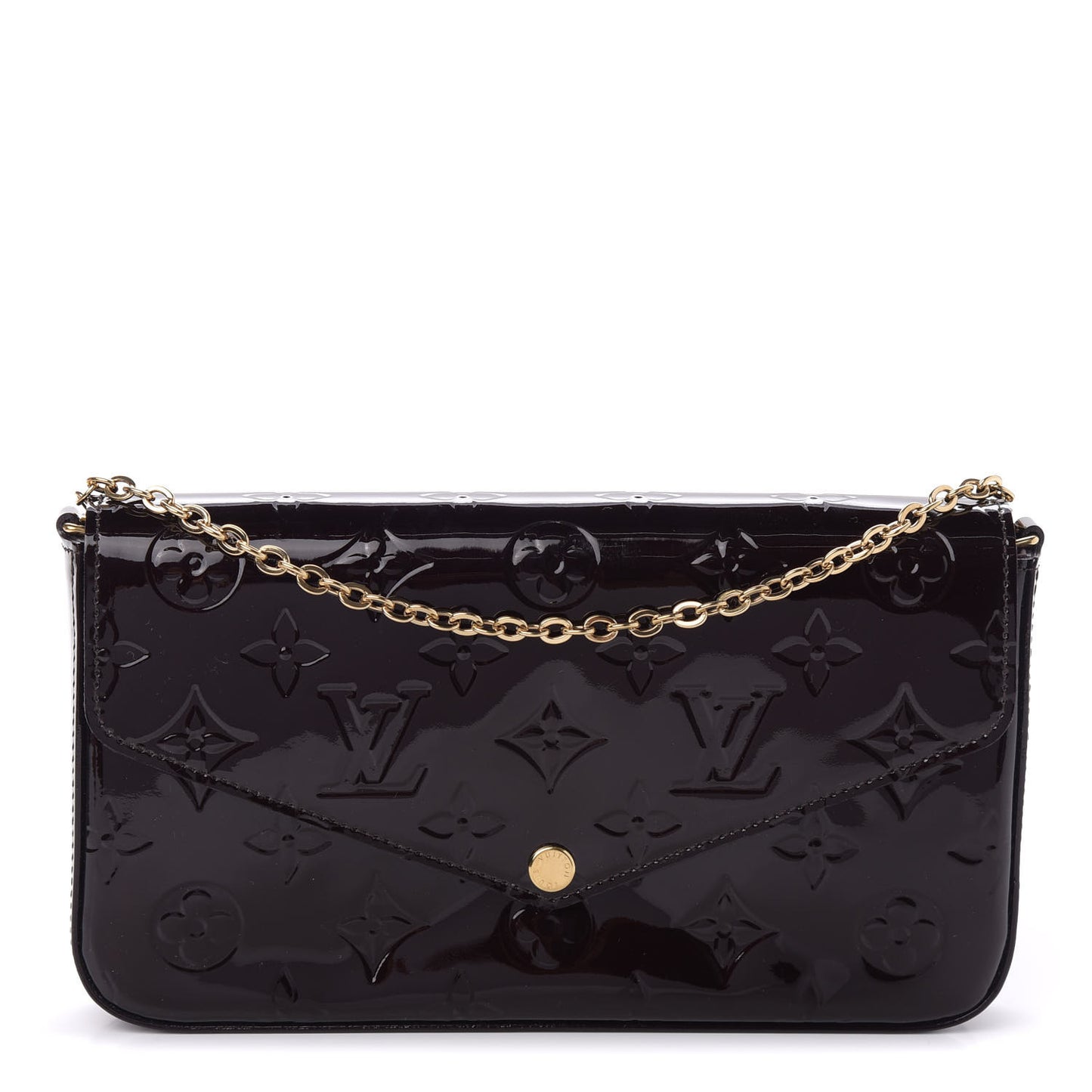 Vernis Pochette Felicie Chain Wallet Amarante