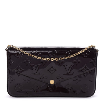 Louis Vuitton Vernis Pochette Felicie Chain Wallet Amarante 1 of 9