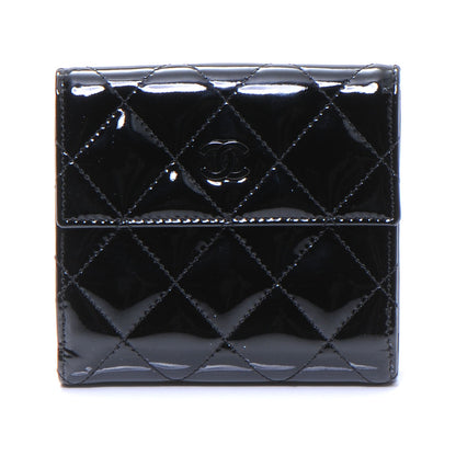 Chanel Patent Leather CC French Wallet Black 1 of 7