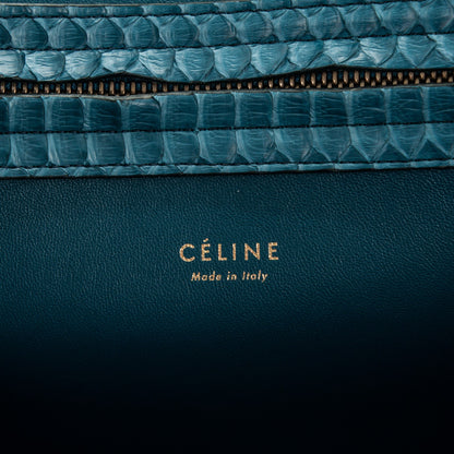 Celine Python Medium Phantom Luggage Blue 6 of 7