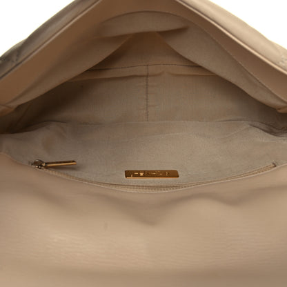 Chanel Lambskin Quilted Large Chanel 19 Flap Dark Beige 5 of 9