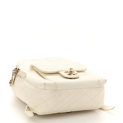 Chanel Caviar Quilted Small CC Day Backpack White 4 of 10