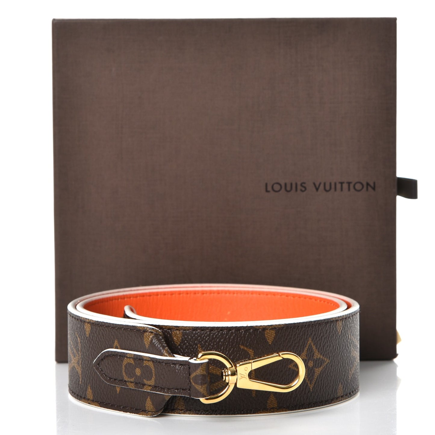 Monogram Bandouliere Shoulder Strap Orange