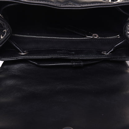 Saint Laurent Calfskin Y Quilted Monogram Small Loulou Backpack Black 9 of 12