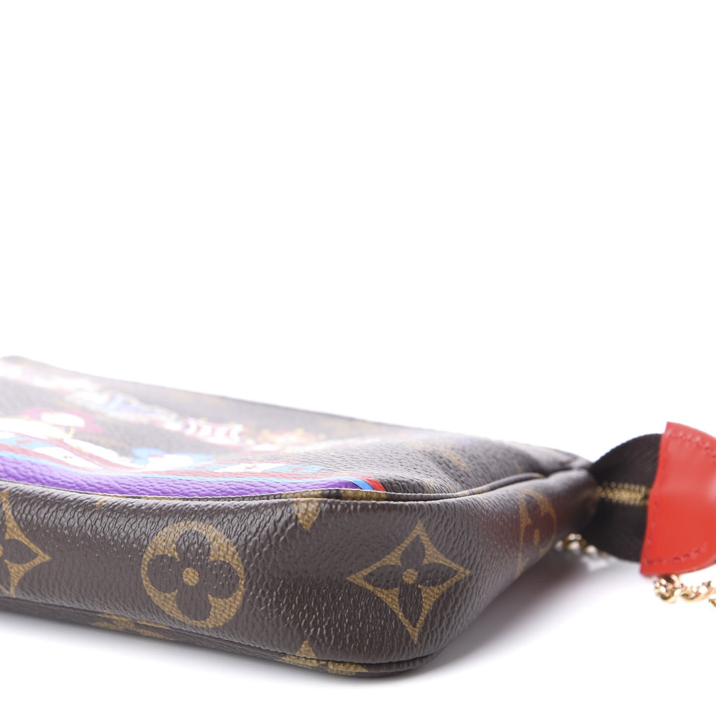 Monogram 2020 Christmas Animation Bumper Cars Mini Pochette Accessories Coquelicot