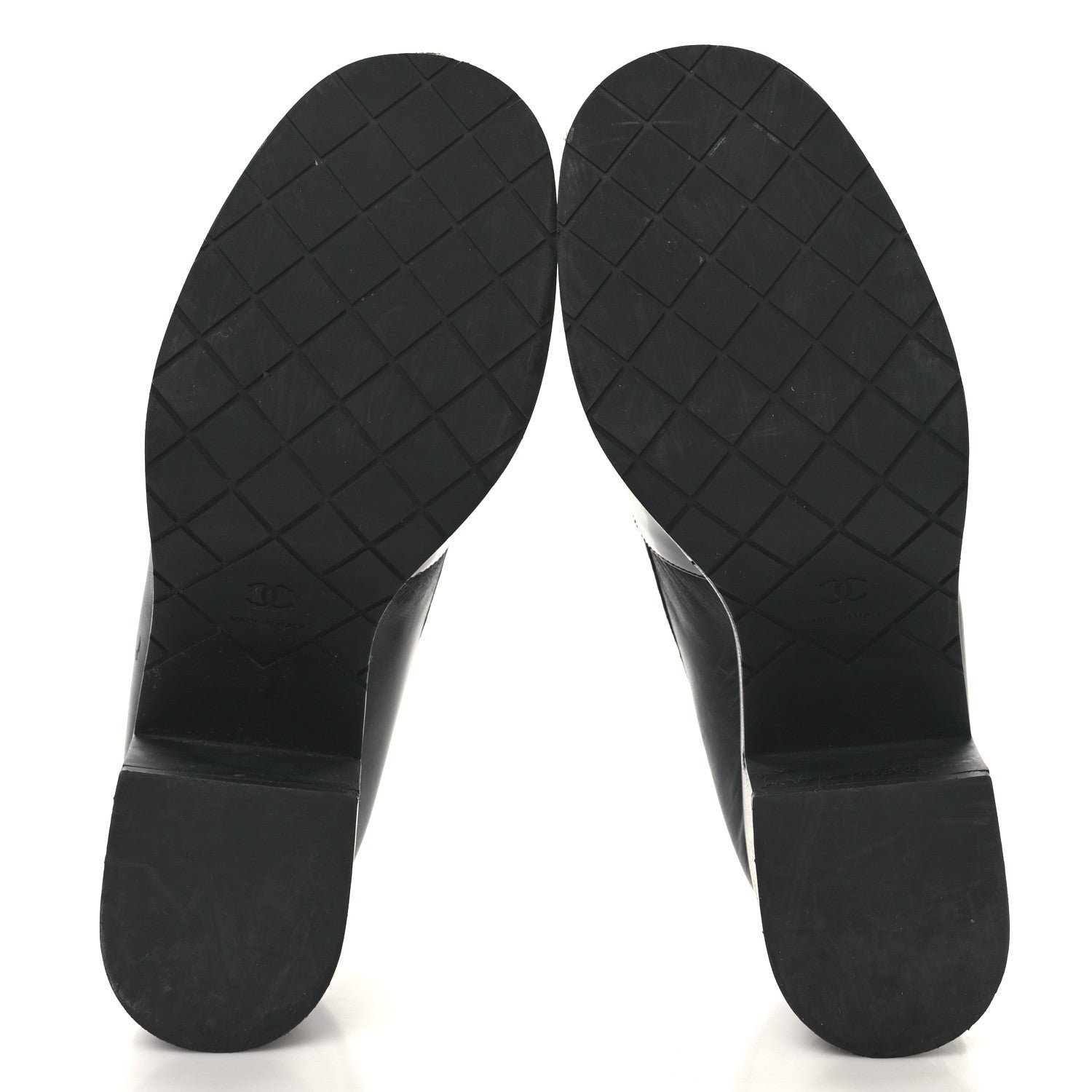 Chanel Lambskin Pearl Crystal Quilted CC Loafers 40 Black 6 of 11