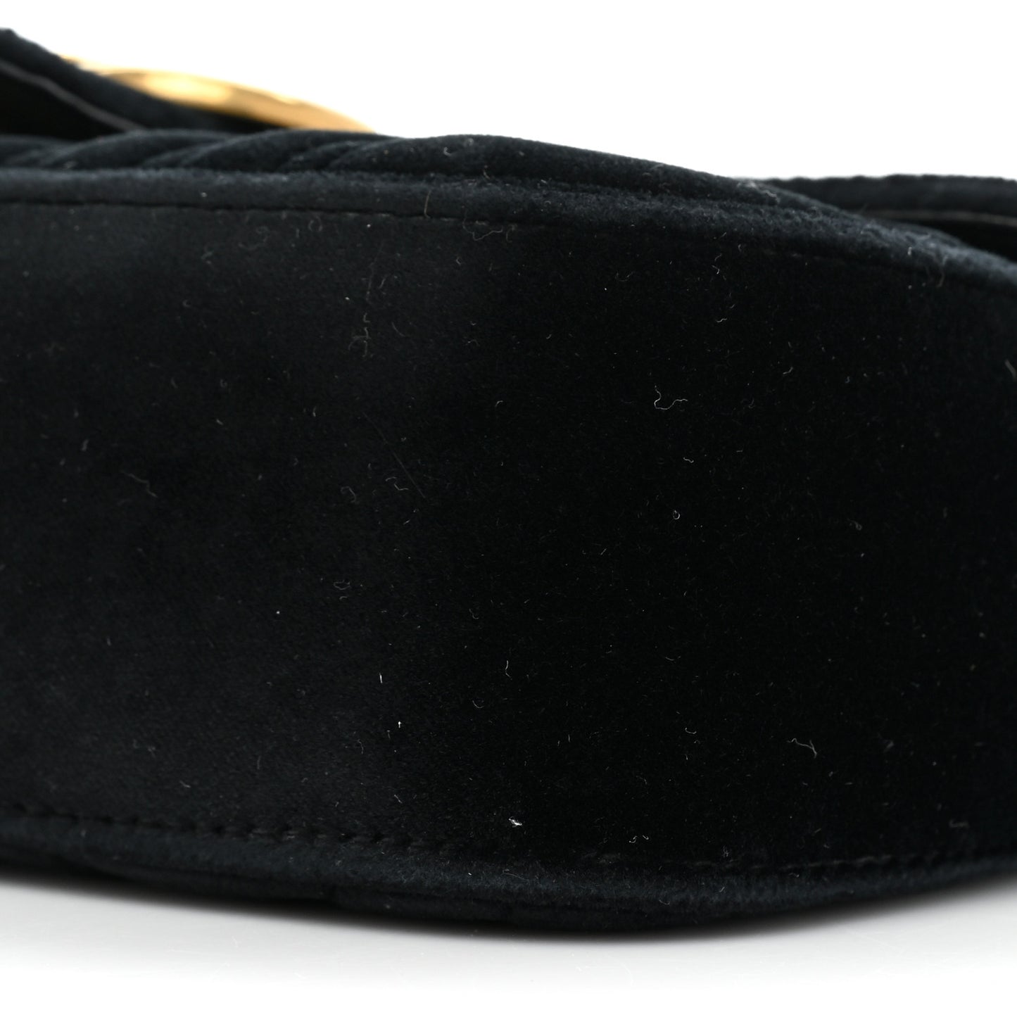 Velvet Matelasse Mini GG Marmont Shoulder Bag Black