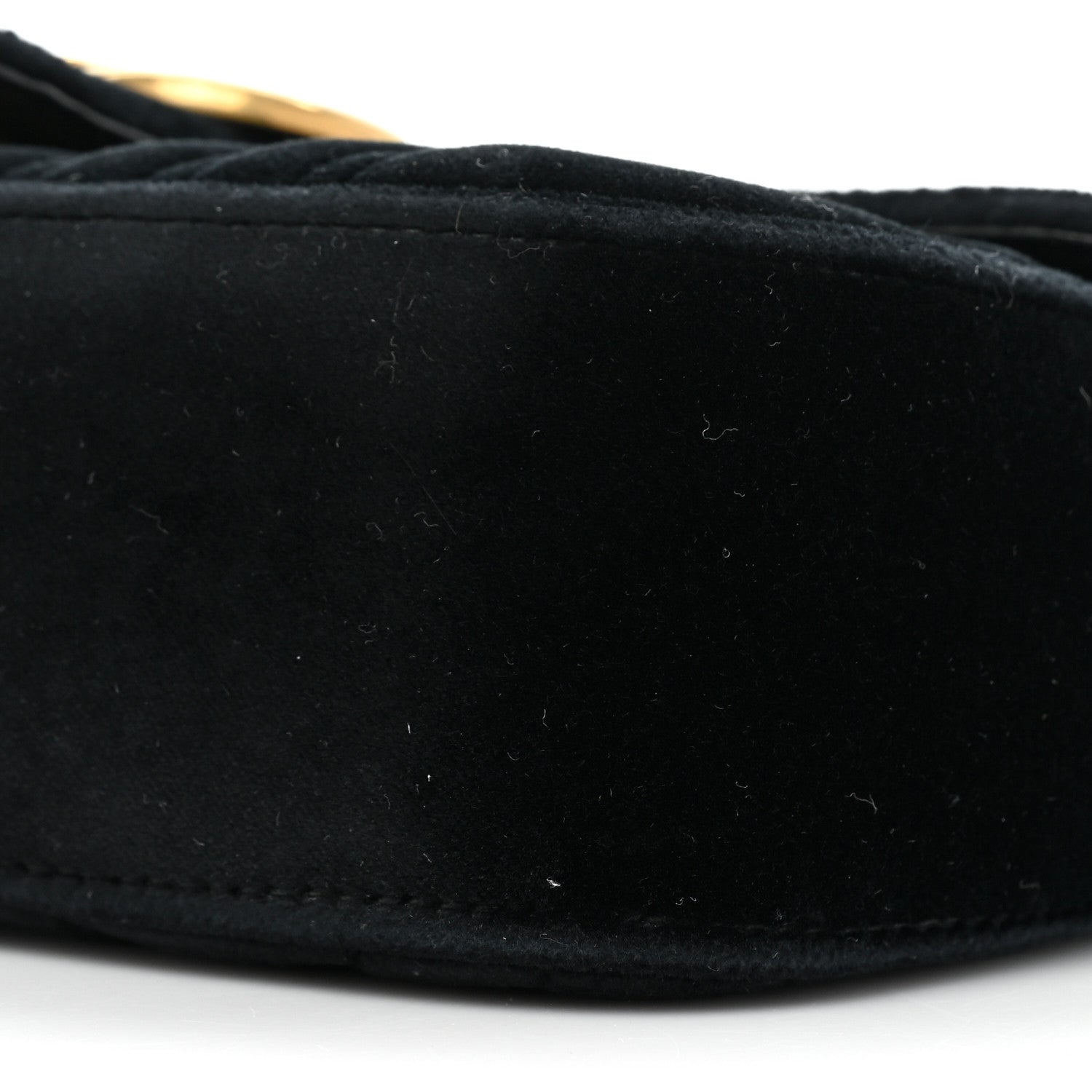 Gucci Velvet Matelasse Mini GG Marmont Shoulder Bag Black 8 of 12