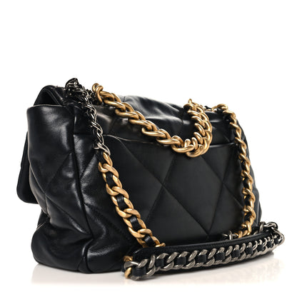 Chanel Lambskin Quilted Large Chanel 19 Flap Black 3 of 10