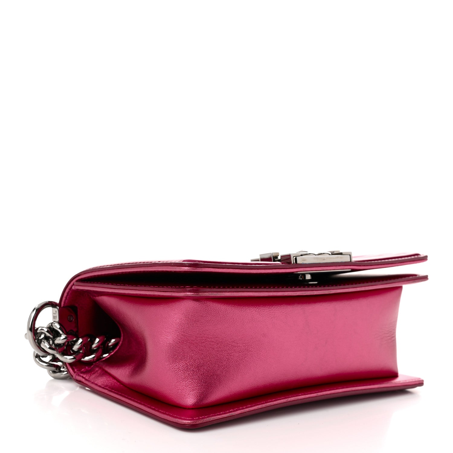 Chanel Metallic Patent Calfskin Quilted Small Boy Flap Pink 4 of 10