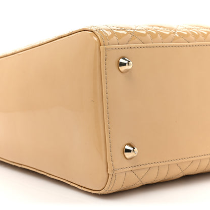 Christian Dior Patent Cannage Large Lady Dior Beige 9 of 12