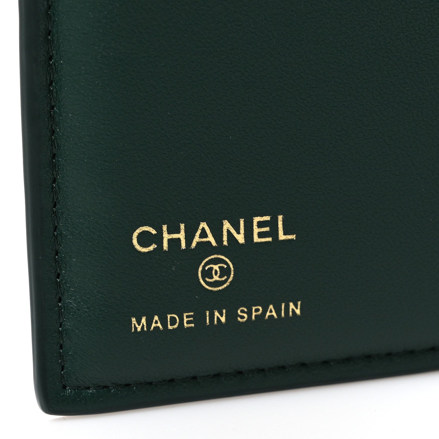 Chanel Calfskin Crocodile Embossed Crococo Passport Holder Emerald 6 of 7