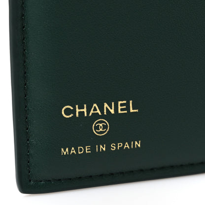 Chanel Calfskin Crocodile Embossed Crococo Passport Holder Emerald 6 of 7