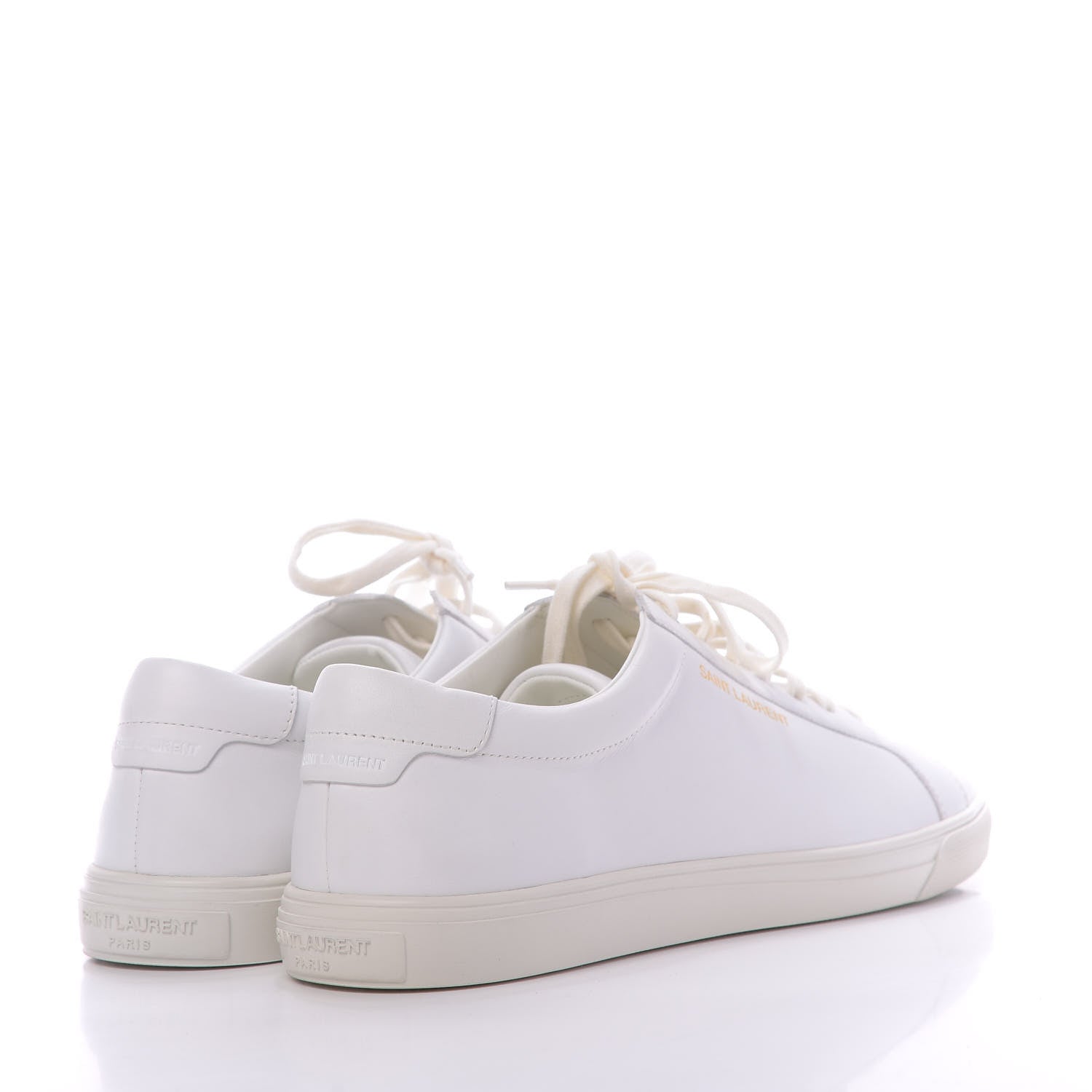 Saint Laurent Calfskin Andy Low Top Sneakers 41 Blanc Optique 4 of 10