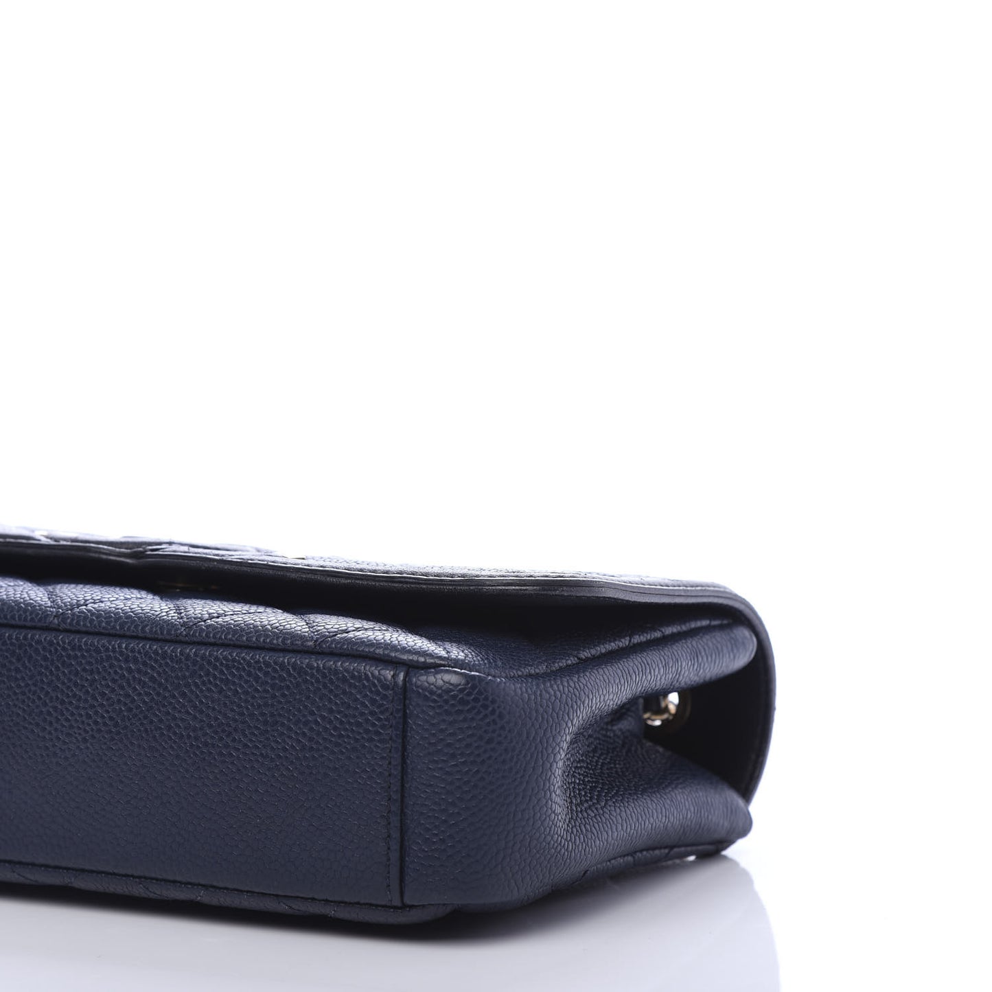 Caviar Quilted Small CC Filigree Flap Navy Black