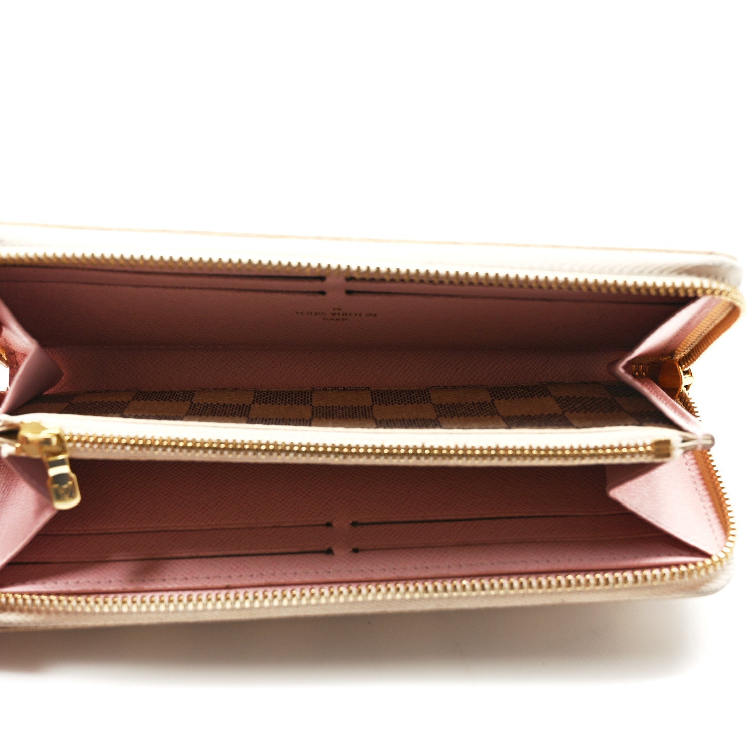 Louis Vuitton Damier Azur Clemence Wallet Rose Ballerine 5 of 8