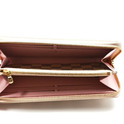 Louis Vuitton Damier Azur Clemence Wallet Rose Ballerine 5 of 8