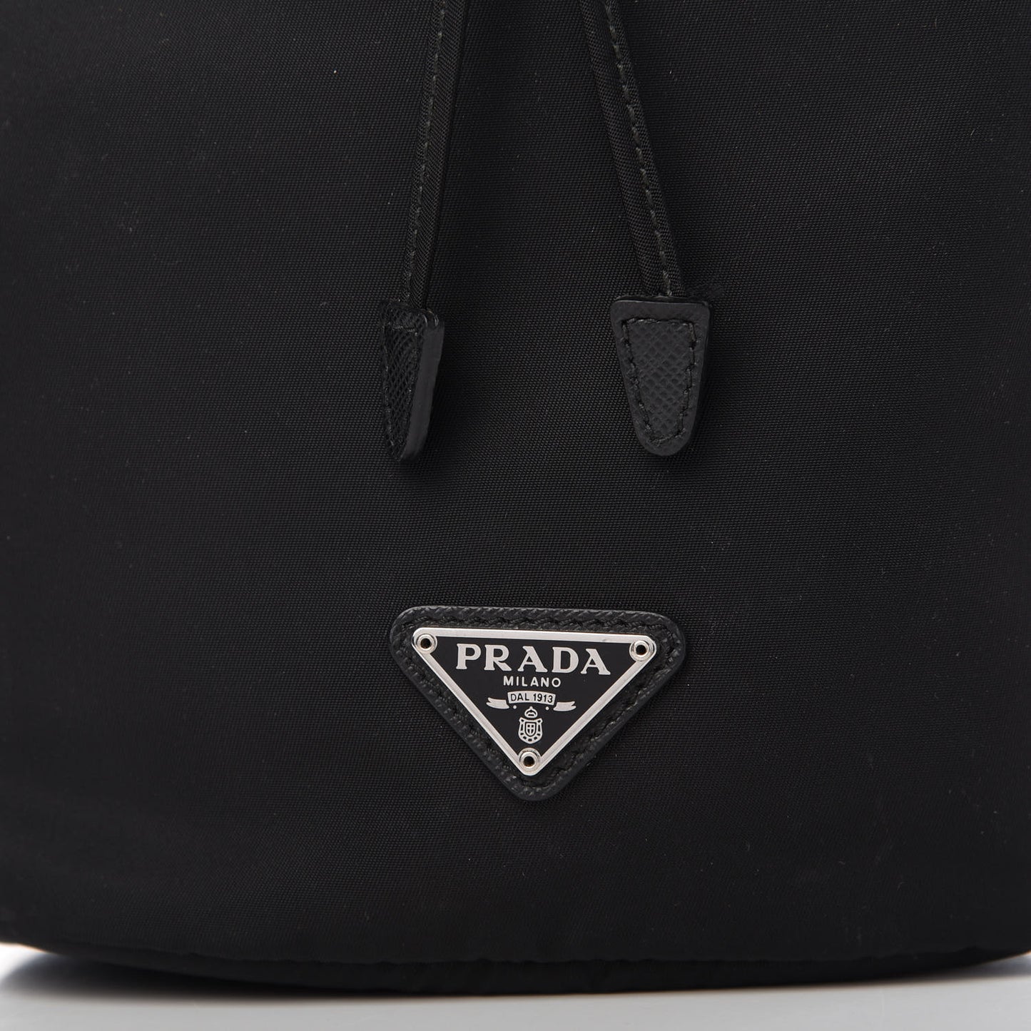 Nylon Vela Drawstring Wristlet Pouch Black