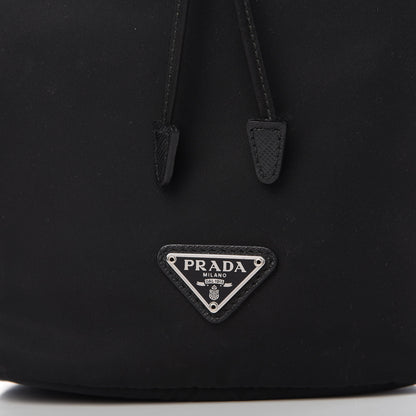 Prada Nylon Vela Drawstring Wristlet Pouch Black 10 of 10