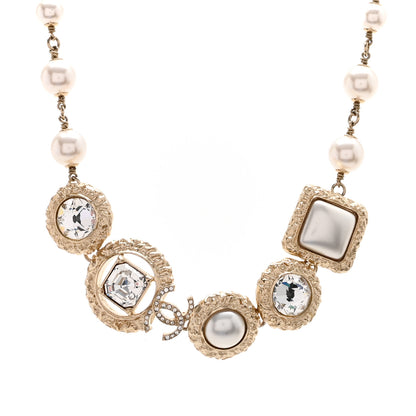 Chanel Crystal Pearl CC Choker Gold 1 of 6