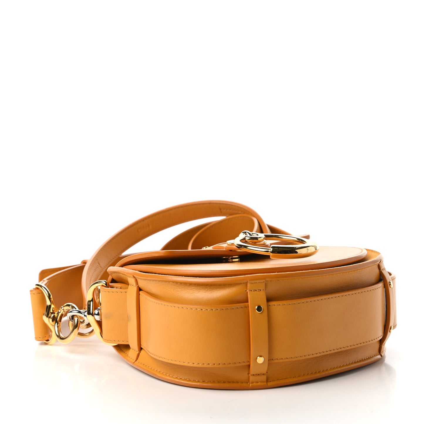 Calfskin Small Tess Bag Burning Camel