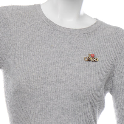 Chanel Metal Resin Pearl I Love Coco Brooch Gold Brown Pink 2 of 4