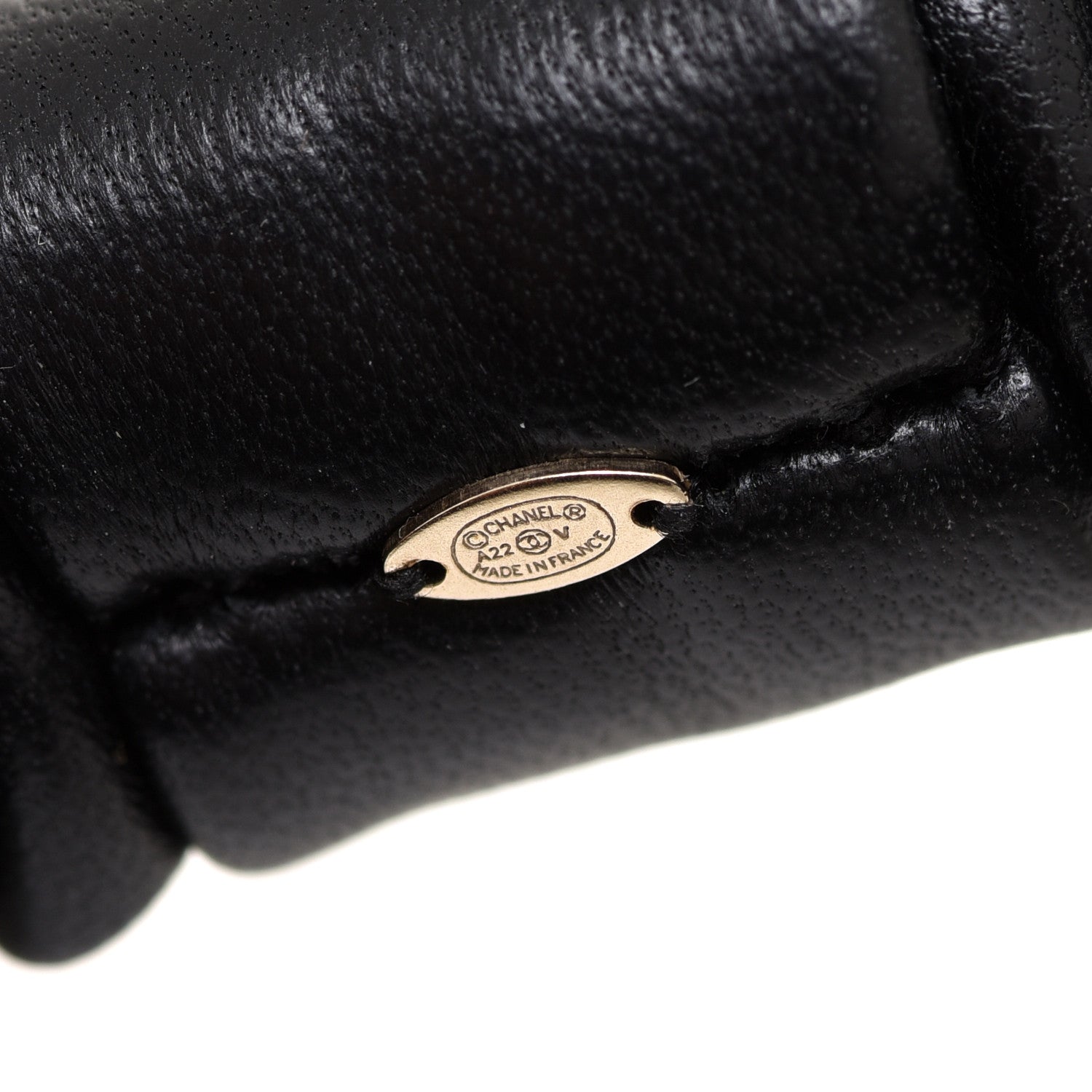 Chanel Lambskin Chain CC Hair Scrunchie Black Gold 5 of 6