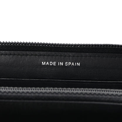 Chanel Calfskin Quilted Small Boy Zip Around Wallet Black 7 of 8
