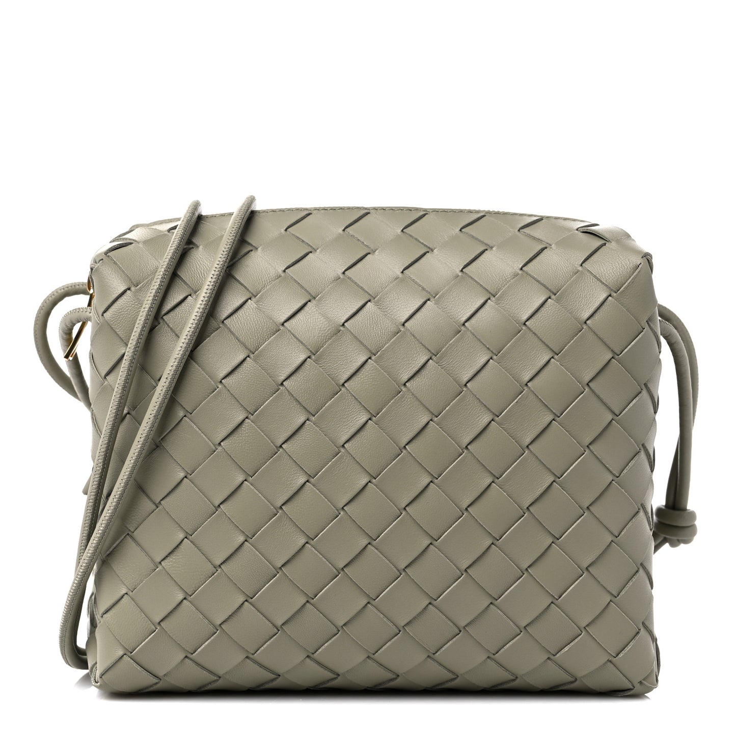 Nappa Intrecciato Small Loop Camera Bag Travertine