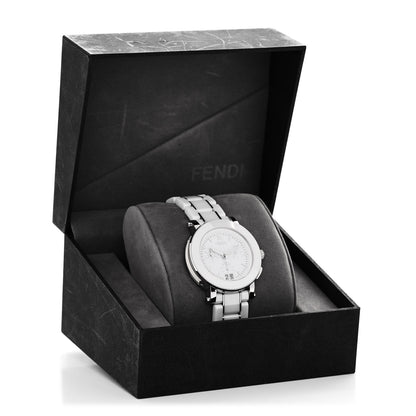 Fendi Stainless Steel Ceramic 38mm Chronograph Quartz Watch White 5 of 5