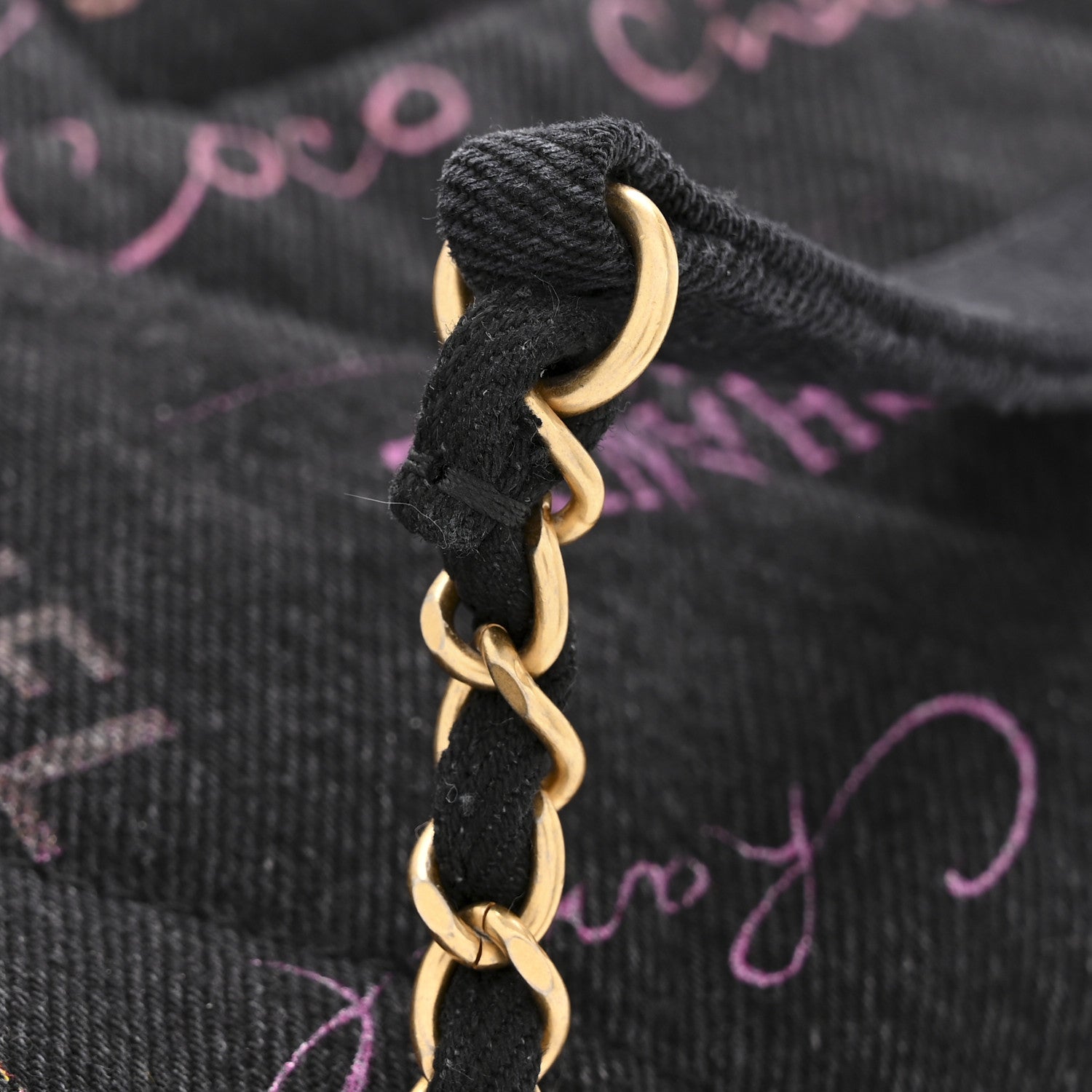 Chanel Denim Quilted Denim Mood Large Flap Black Multicolor 12 of 12