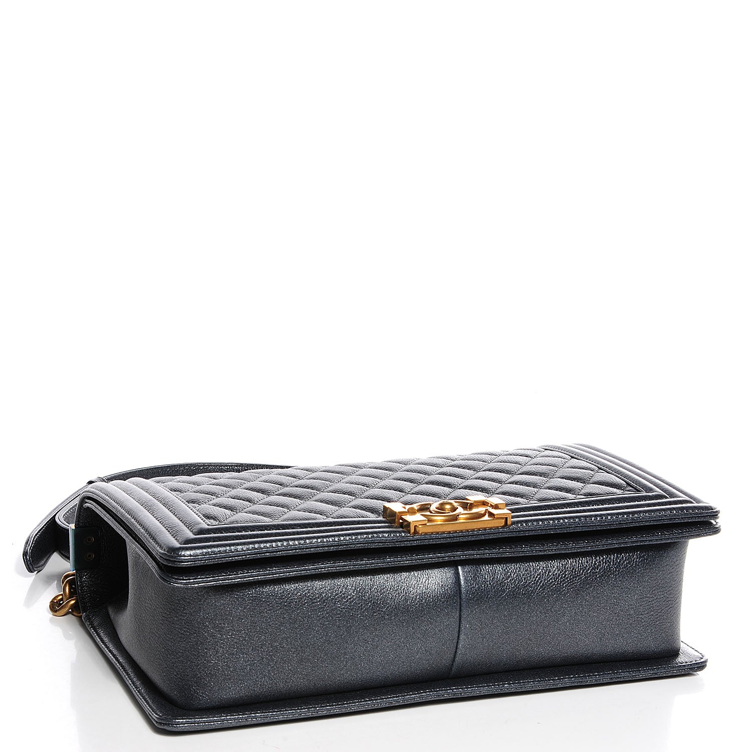 Chanel Pearl Calfskin New Medium Boy Flap Dark Grey 4 of 11
