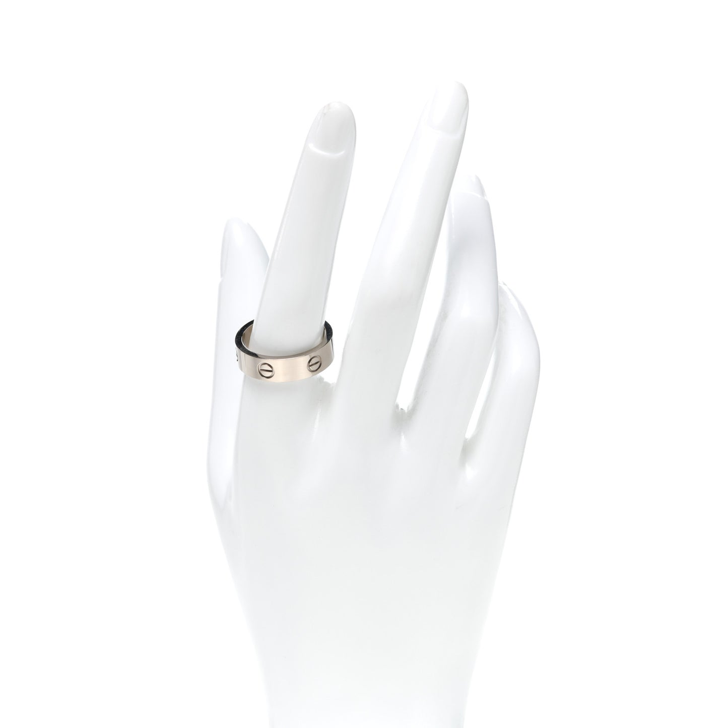 18K White Gold 6mm LOVE Ring 61 9.5