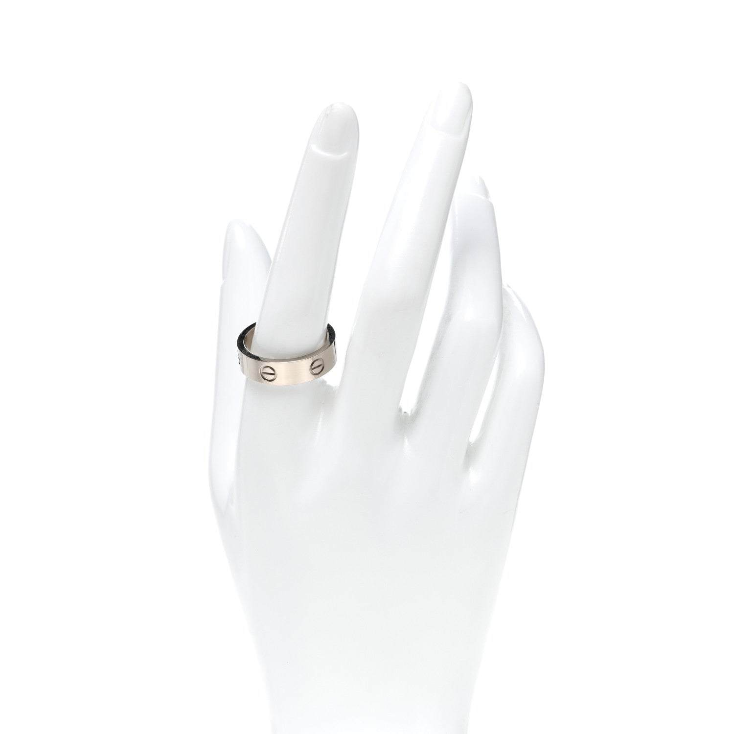 Cartier 18K White Gold 6mm LOVE Ring 61 9.5 2 of 5