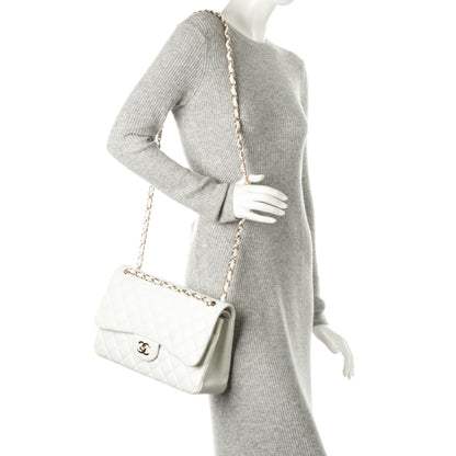 Chanel Lambskin Quilted Jumbo Double Flap White 3 of 8