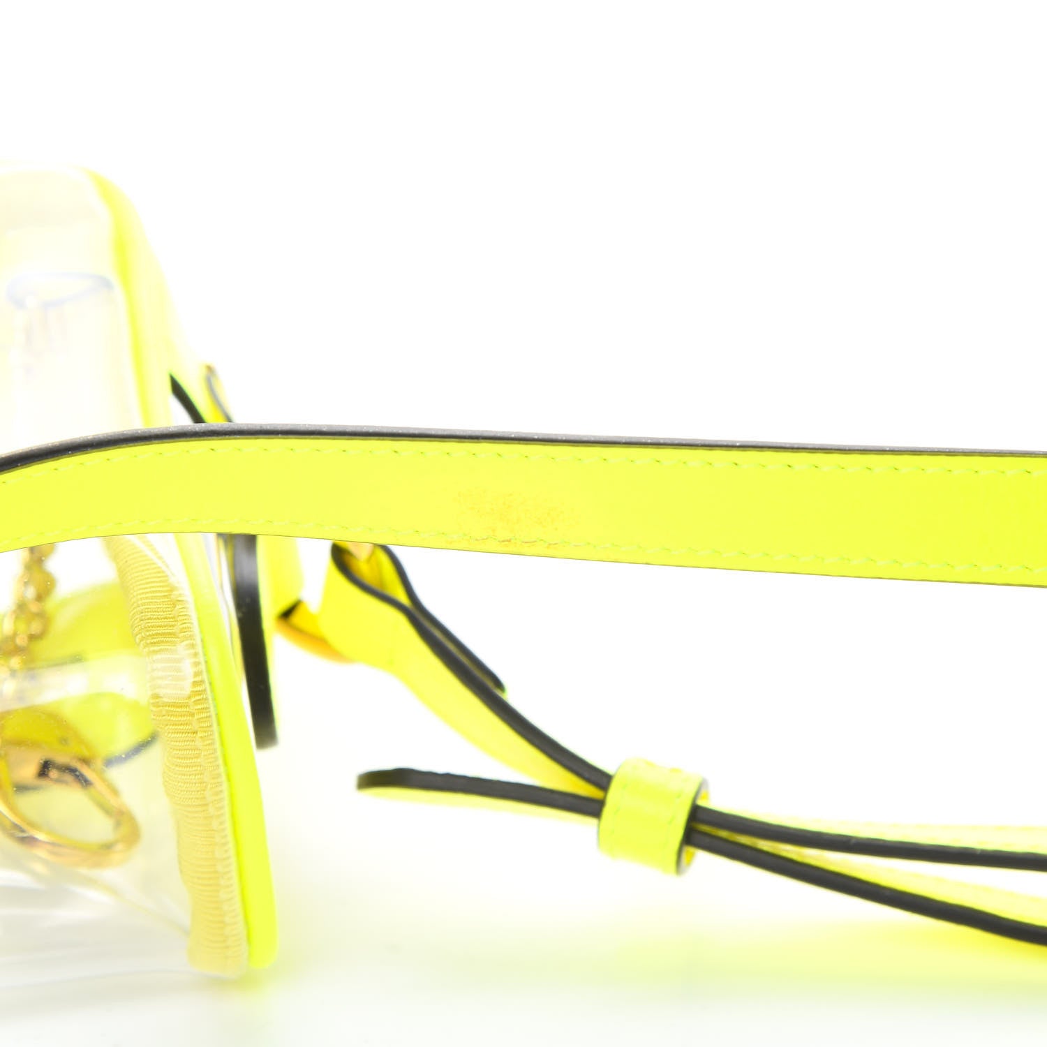 Gucci Vinyl Web Mini Ophidia Transparent Shoulder Bag Yellow Fluo 12 of 12