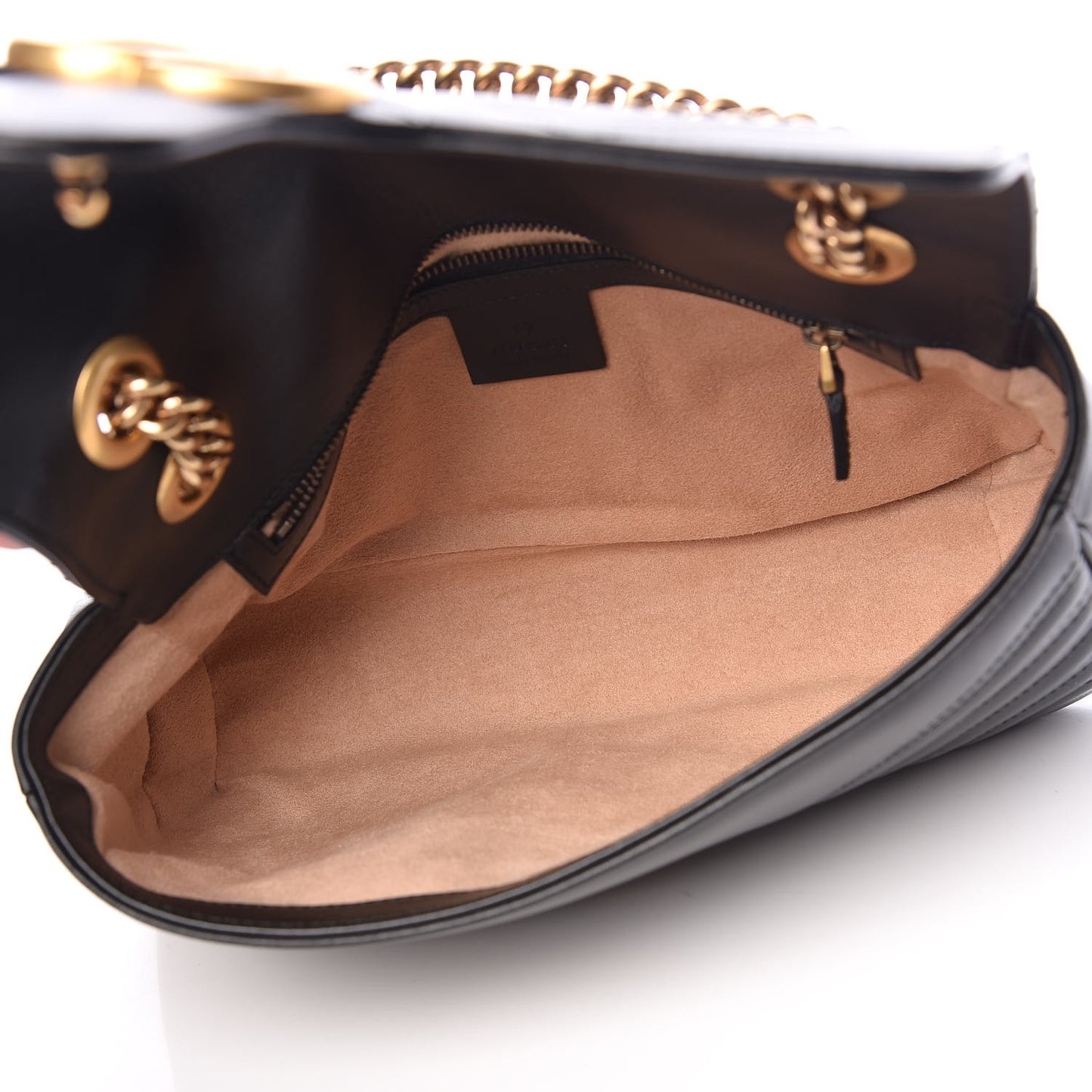 Calfskin Matelasse Small GG Marmont Shoulder Bag Black