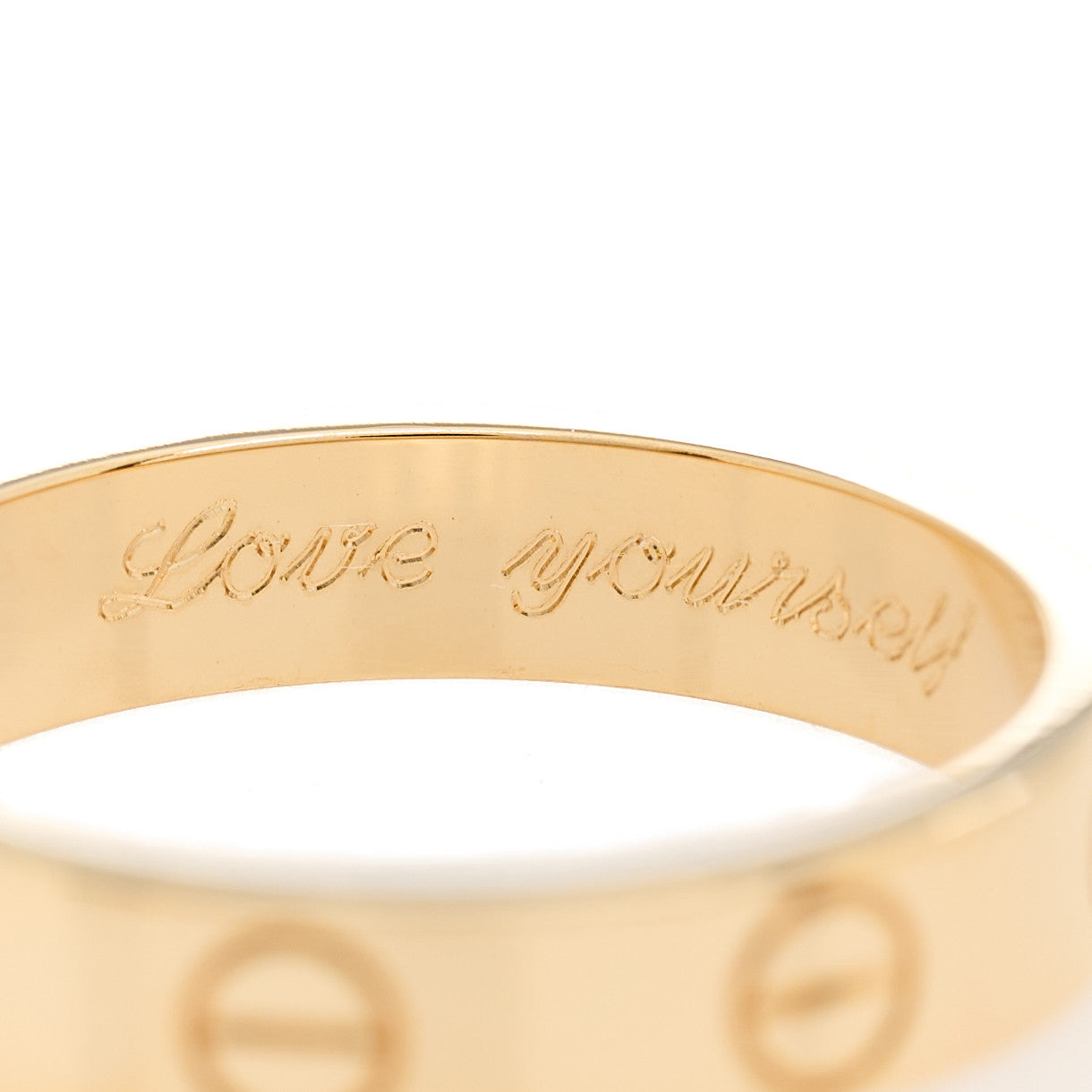 18K Yellow Gold 3.5mm LOVE Wedding Band Ring 50 5.25