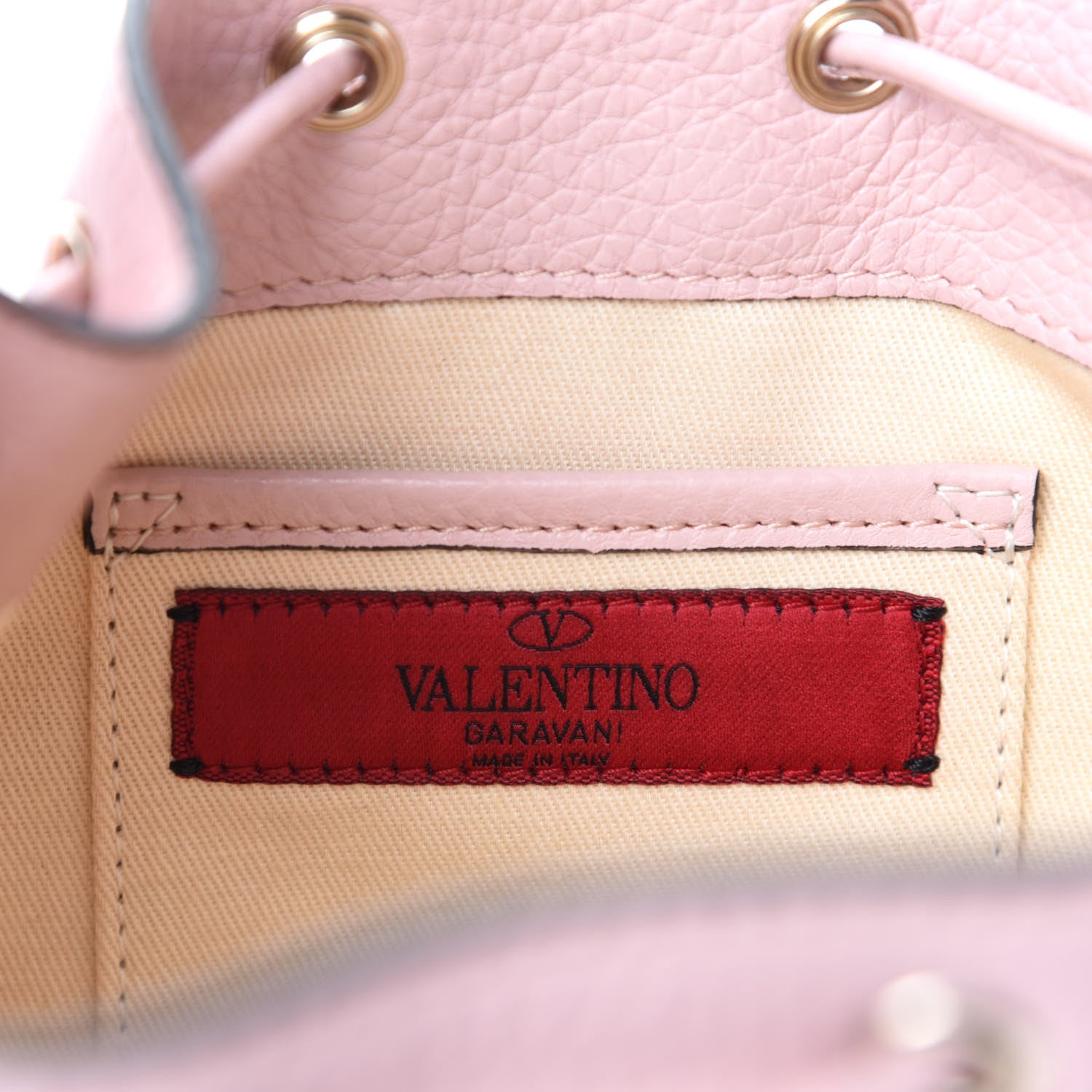 Valentino Garavani Alce Printed Calfskin Rockstud Bucket Bag Pink 8 of 9