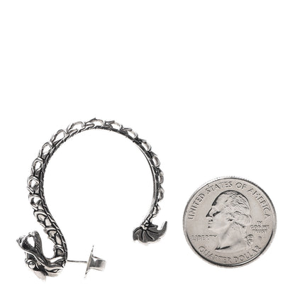 John Hardy Sterling Silver Naga Dragon Hoop Earrings 2 of 4